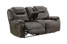 Load image into Gallery viewer, New Classic Furniture Anton Dual Recliner Console Loveseat in Chocolate
