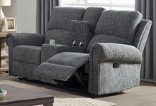 Load image into Gallery viewer, New Classic Furniture Connor Console Loveseat with Dual Recliners in Gray image
