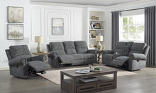 Load image into Gallery viewer, New Classic Furniture Connor Console Loveseat with Dual Recliners in Gray
