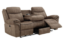 Load image into Gallery viewer, New Classic Furniture Harley Sofa with Dual Recliner in Light Brown
