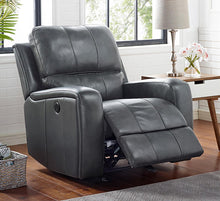 Load image into Gallery viewer, New Classic Furniture Linton Glider Recliner with Power Footrest in Gray

