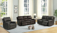 Load image into Gallery viewer, New Classic Furniture Linton Console Loveseat with Dual Recliners in Gray
