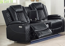 Load image into Gallery viewer, New Classic Furniture Orion Console Loveseat with Dual Recliners in Black image
