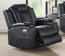 Load image into Gallery viewer, New Classic Furniture Orion Glider Recliner with Power Headrest and Footrest in Black
