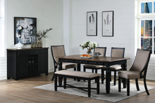 Load image into Gallery viewer, New Classic Furniture Prairie Point 6 Drawer Rectangular Dining Table in BlackPROMO
