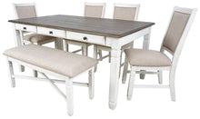 Load image into Gallery viewer, New Classic Furniture Prairie Point 6 Drawer Rectangular Dining Table in White

