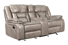 Load image into Gallery viewer, New Classic Furniture Roswell Dual Recliner Console Loveseat in Pewter image
