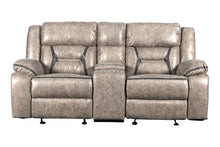 Load image into Gallery viewer, New Classic Furniture Roswell Dual Recliner Console Loveseat in Pewter
