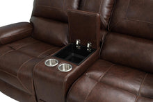 Load image into Gallery viewer, New Classic Furniture Taos Glider Console Loveseat with Power Footrest in Caramel
