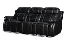 Load image into Gallery viewer, New Classic Fusion Dual Recliner Sofa with Power Foot Rest in Ebony
