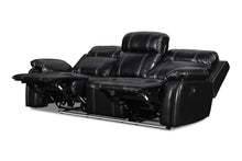 Load image into Gallery viewer, New Classic Fusion Dual Recliner Sofa with Power Foot Rest in Ebony
