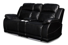 Load image into Gallery viewer, New Classic Vega Power Console Loveseat in Premiere Black
