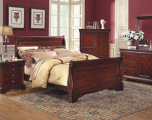 Load image into Gallery viewer, New Classic Versaille California King Sleigh Bed in Bordeaux image
