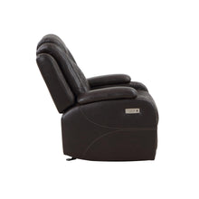 Load image into Gallery viewer, JOSHUA LEATHER GLIDER RECLINER - DK BROWN
