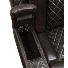 Load image into Gallery viewer, JOSHUA LEATHER GLIDER RECLINER - DK BROWN
