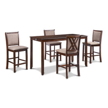 Load image into Gallery viewer, AMY 60&quot; COUNTER TABLE+CHAIRS W/STG (5 PC) -CHERRY
