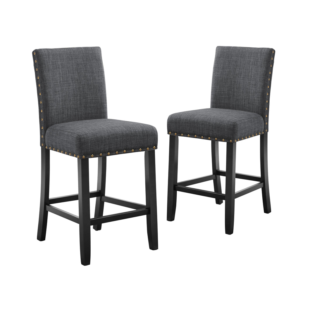 CRISPIN GRANITE GRAY COUNTER CHAIR- (2/Ctn)