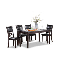 Load image into Gallery viewer, GIA 60&quot; DINING TABLE+CHAIRS (5 PCS/CTN) -EBONY
