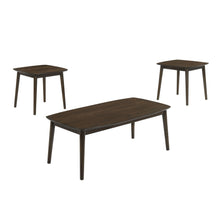 Load image into Gallery viewer, FELIX COFFEE TABLE &amp; 2 END TABLE SET-DARK WALNUT
