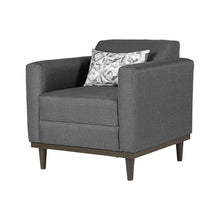 Load image into Gallery viewer, AIDEN CHAIR W/1 THROW PILLOW-SILVER GRAY
