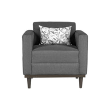 Load image into Gallery viewer, AIDEN CHAIR W/1 THROW PILLOW-SILVER GRAY

