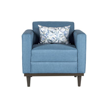 Load image into Gallery viewer, AIDEN CHAIR W/1 THROW PILLOW-BLUE
