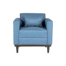 Load image into Gallery viewer, AIDEN CHAIR W/1 THROW PILLOW-BLUE
