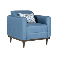 Load image into Gallery viewer, AIDEN CHAIR W/1 THROW PILLOW-BLUE
