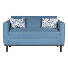 Load image into Gallery viewer, AIDEN LOVESEAT W/2 THROW PILLOWS-BLUE
