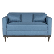 Load image into Gallery viewer, AIDEN LOVESEAT W/2 THROW PILLOWS-BLUE
