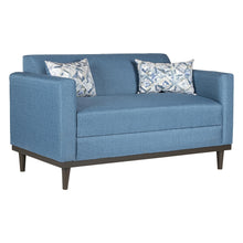 Load image into Gallery viewer, AIDEN LOVESEAT W/2 THROW PILLOWS-BLUE
