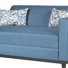Load image into Gallery viewer, AIDEN LOVESEAT W/2 THROW PILLOWS-BLUE
