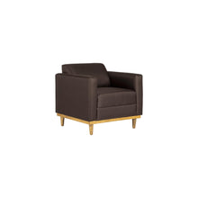 Load image into Gallery viewer, AIDEN CHAIR W/1 THROW PILLOW-CHOCOLATE
