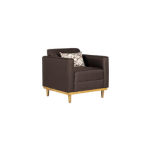 Load image into Gallery viewer, AIDEN CHAIR W/1 THROW PILLOW-CHOCOLATE
