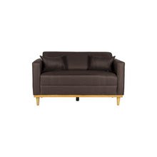 Load image into Gallery viewer, AIDEN LOVESEAT W/2 THROW PILLOWS-CHOCOLATE

