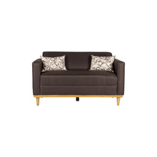 Load image into Gallery viewer, AIDEN LOVESEAT W/2 THROW PILLOWS-CHOCOLATE
