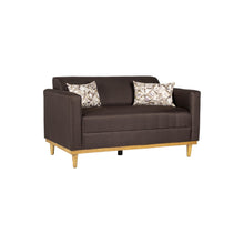 Load image into Gallery viewer, AIDEN LOVESEAT W/2 THROW PILLOWS-CHOCOLATE

