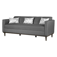 Load image into Gallery viewer, AIDEN SOFA W/3 THROW PILLOWS-SILVER GRAY
