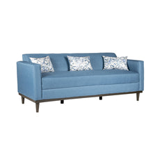 Load image into Gallery viewer, AIDEN SOFA W/3 THROW PILLOWS-BLUE
