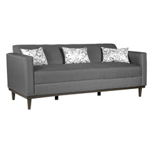 Load image into Gallery viewer, AIDEN SOFA W/3 THROW PILLOWS-SILVER GRAY
