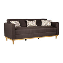 Load image into Gallery viewer, AIDEN SOFA W/3 THROW PILLOWS-CHOCOLATE

