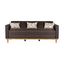 Load image into Gallery viewer, AIDEN SOFA W/3 THROW PILLOWS-CHOCOLATE
