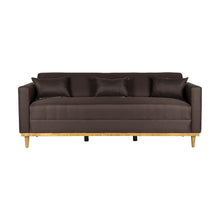 Load image into Gallery viewer, AIDEN SOFA W/3 THROW PILLOWS-CHOCOLATE

