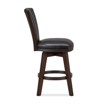 Load image into Gallery viewer, ASTIN 24&quot; SWIVEL COUNTER STOOL-BLACK/CHERRY
