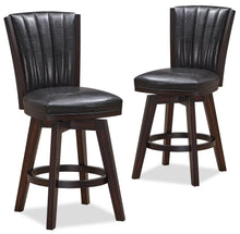 Load image into Gallery viewer, ASTIN 24&quot; SWIVEL COUNTER STOOL-BLACK/CHERRY
