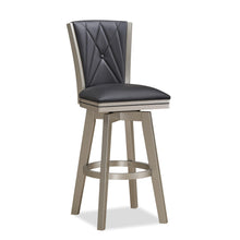 Load image into Gallery viewer, BERKELY 30&quot; SWIVEL BAR STOOL-BLACK/PLATINUM

