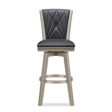 Load image into Gallery viewer, BERKELY 30&quot; SWIVEL BAR STOOL-BLACK/PLATINUM
