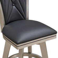 Load image into Gallery viewer, BERKELY 24&quot; SWIVEL COUNTER STOOL-BLK/PLATINUM
