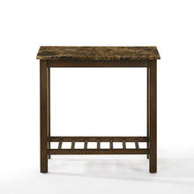 Load image into Gallery viewer, EDEN CHAIRSIDE TABLE-BROWN W/GRAY FAUX MARBLE TOP
