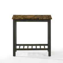 Load image into Gallery viewer, EDEN CHAIRSIDE TABLE-ESPRESSO W/FAUX MARBLE TOP
